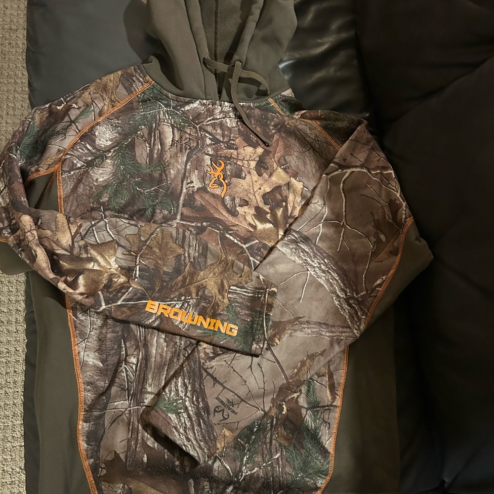 Browning Fleece-Lined Hoodie with Brown Accents